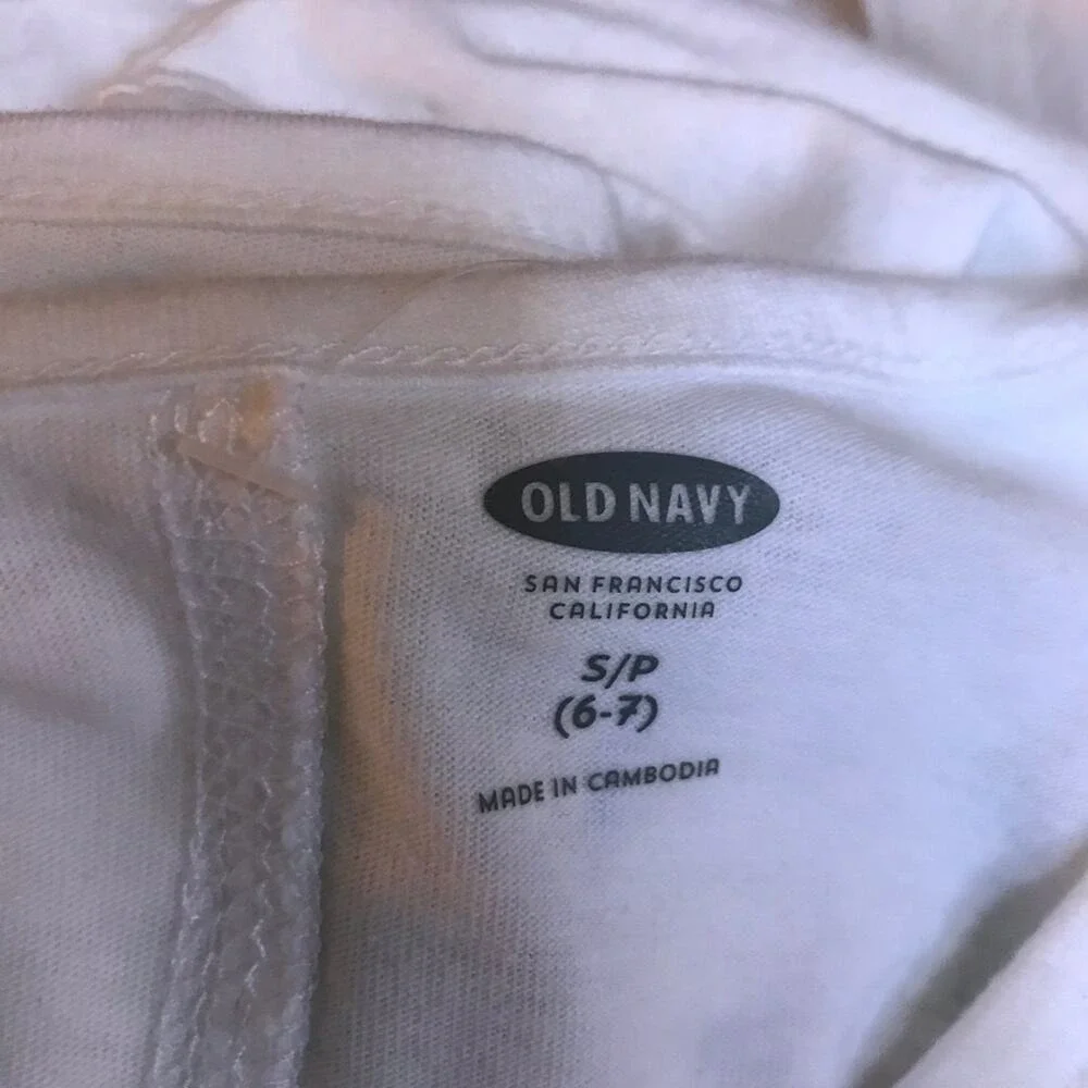 Old Navy Girls Top Size S 6 7 Drop‎ Shoulder Fuchsia White Outfit of the Day NEW